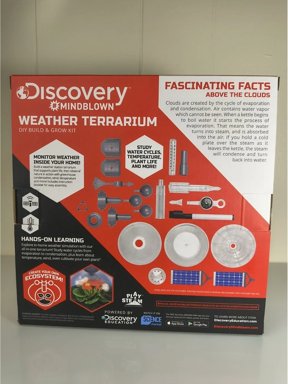 Discovery Weather Terrarium Stem DIY Build & Grow Kit STEM New Kids Science Nasa